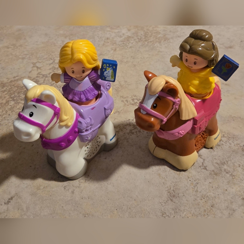 Little People Rapunzel & Bell Sets With Horses **CHOOSE ONE SET**